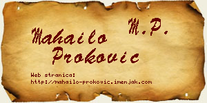 Mahailo Proković vizit kartica